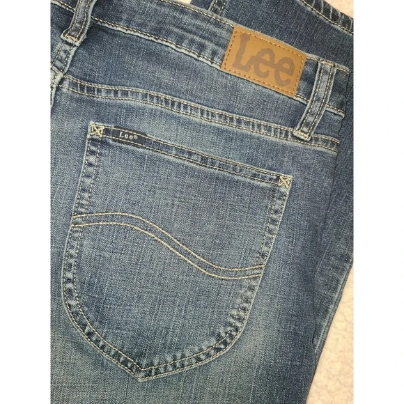 Lee Regular Fit Mid Rise Capri Womens Size 14M Blue Denim Jeans (G11) - Picture 5 of 5